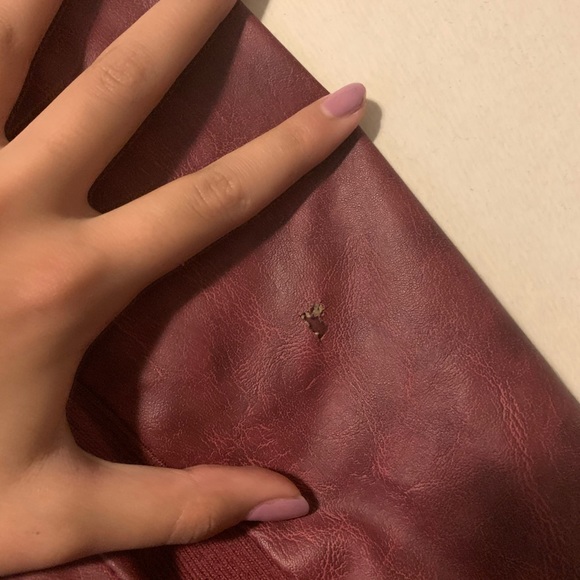 Red VEGAN leather jacket - Picture 3 of 8